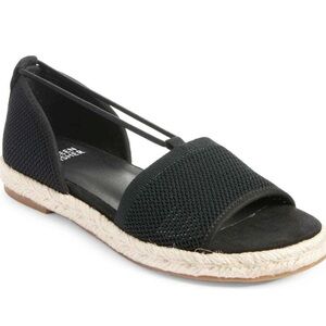 Eileen Fisher Black Mews Espadrille Sandals, New Without Box, Size 6 1/2